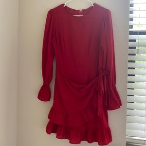 Amazon red wrap dress